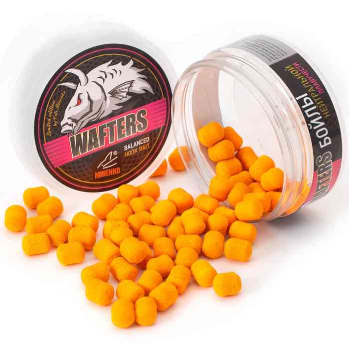 Насадочные бойлы MINENKO WAFTERS DUMBELLS ORANGE PLUM 11x14мм