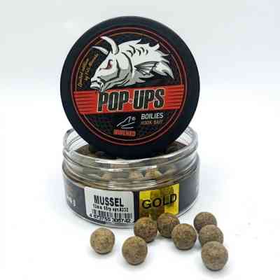 Бойлы плавающие POP-UP GOLD в обсыпке MUSSEL GOLD (МИДИЯ) 12 мм