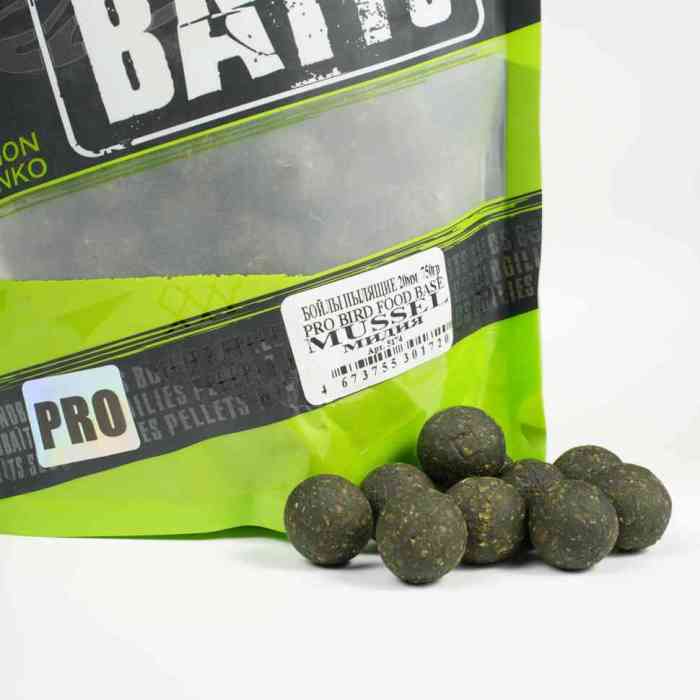 Бойлы пылящие мидия PRO BIRD FOOD   д18 мм