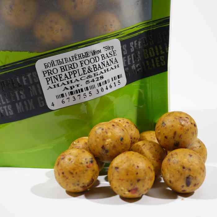 Бойлы варёные ананас/банан PRO BIRD FOOD д15 мм